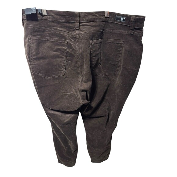 Kut From the Kloth Diana Corduroy Relaxed Skinny Pants Brown Size 22W NWT - Picture 8 of 11